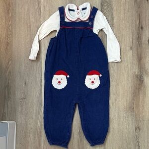 Baby Boden Santa overalls 18/24